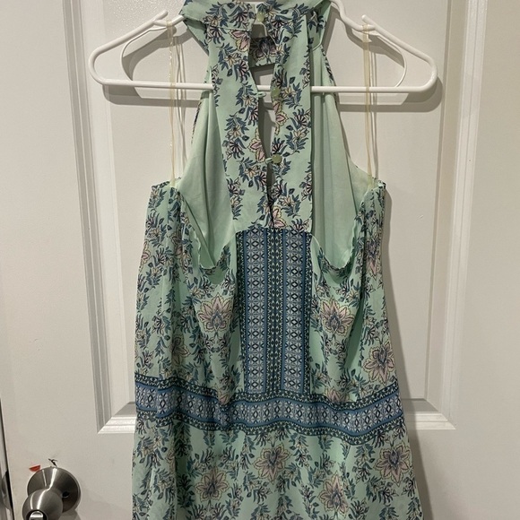 Blue Rain Floral Halter Tunic Top - Picture 7 of 8